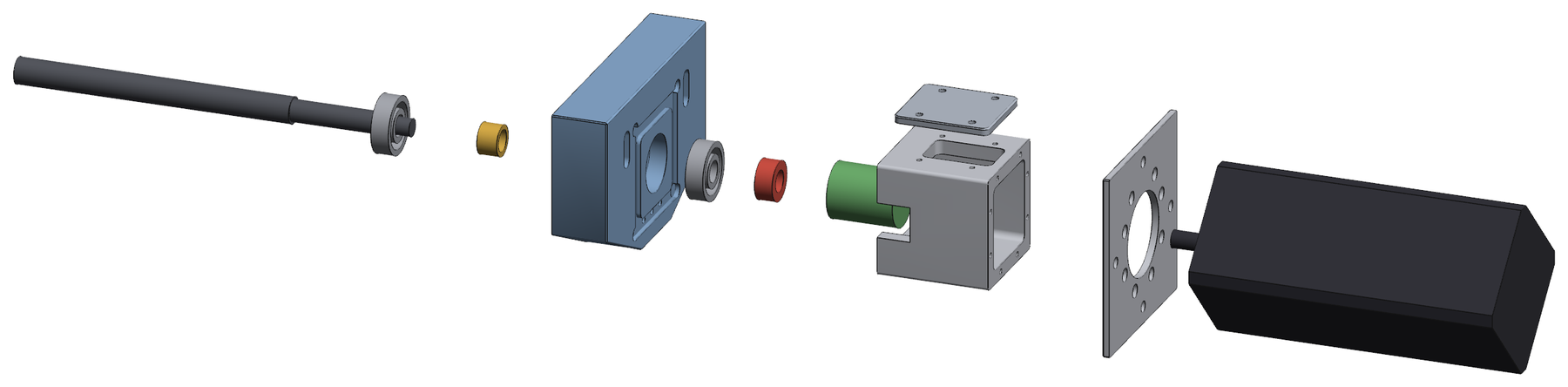 Exploded X-axis drive